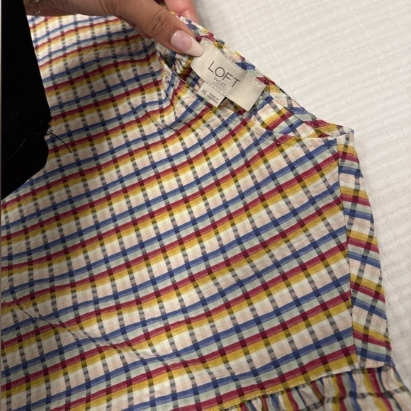 Loft Multi Colored Plaid Dress - Picture 3 of 5